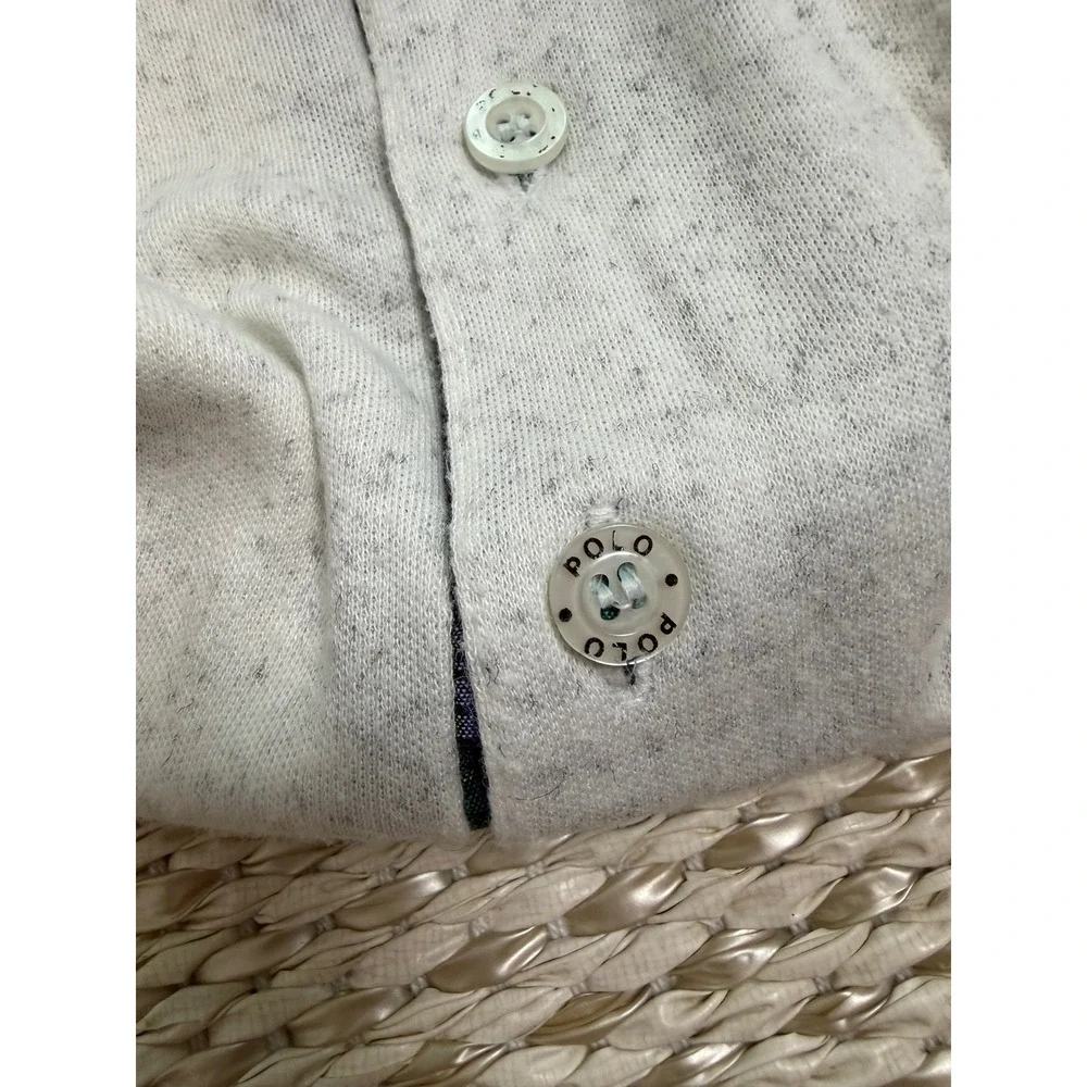 Polo Ralph Lauren Mens vintage‎ Heather Speckled Cotton Pocket Polo Shirt LG